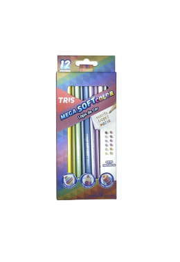 Estojo Lapis de Cor C/12 Metalico 694046 Tris